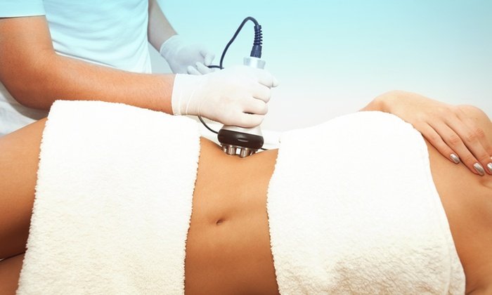 Body contouring device treatment on the stomach