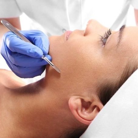 Dermaplaning facial treatment