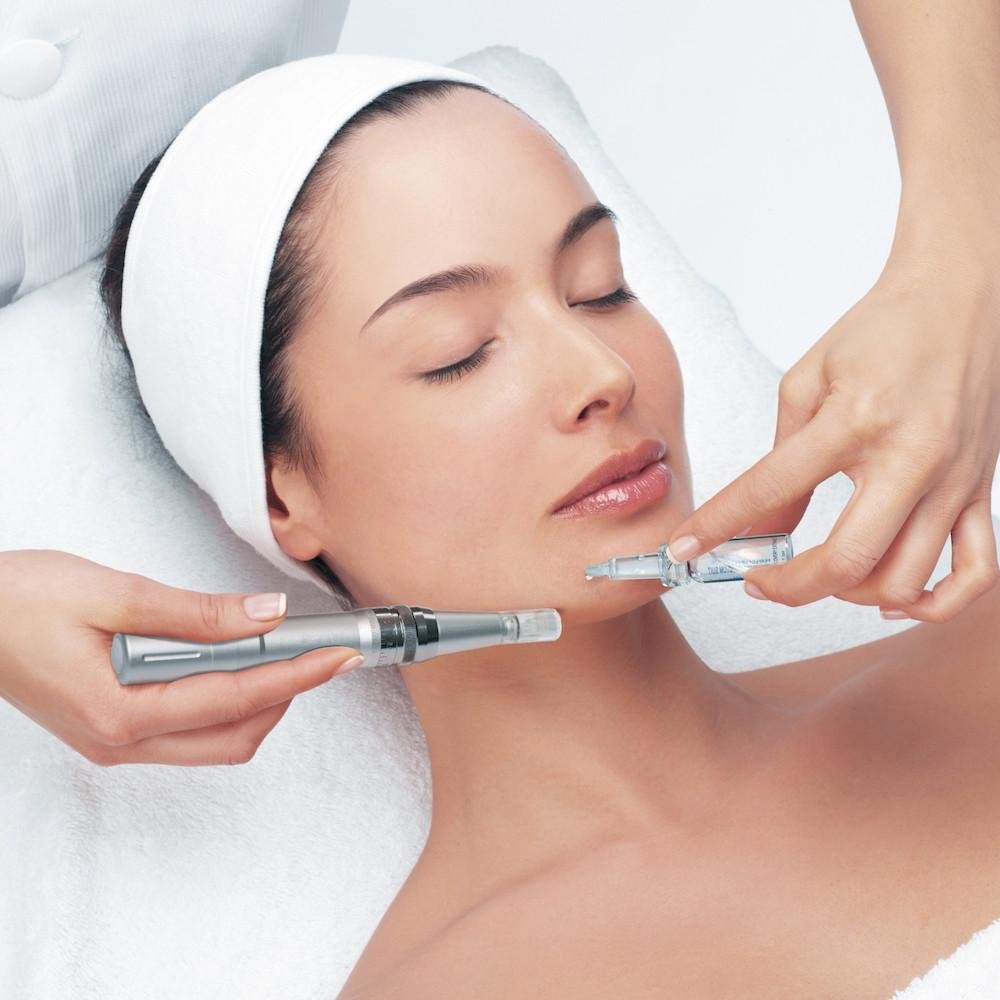 Microneedling facial treatment